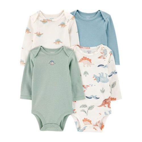 Set 4 Bodies Manga Larga Dinos Bebés Niños - Carter's - Carters Desktop
