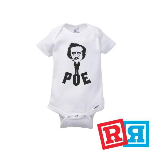 Edgar Allan Poe Gerber Baby Onesie® Cotton Unisex White Short Sleeve