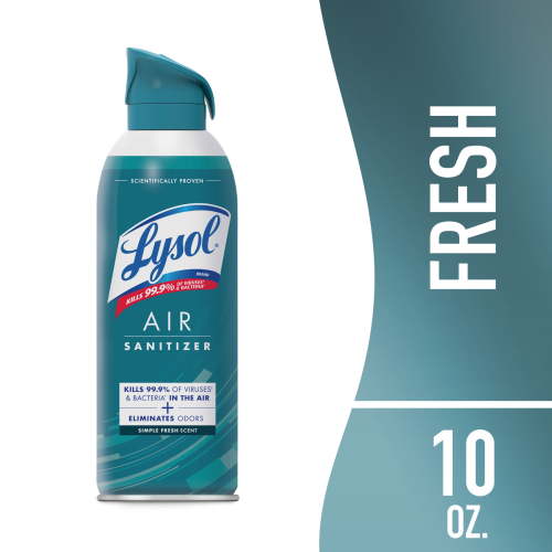 Lysol Air Sanitizer Spray, Air Sanitizer and Bacterial Odor Eliminating, Simple Fresh, 10 oz
