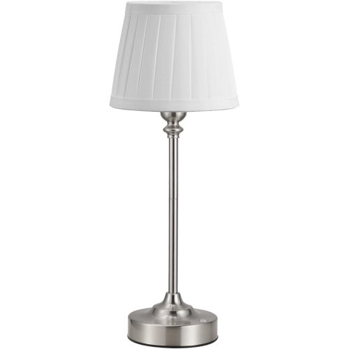 Kakanuo Cordless Table Lamp Rechargeable Silver - 1 Pack 4000mAH Battery Operated Lamp for Decor, 3000K Stepless Dimming Touch Control Wireless Lamp for Bedroom, Dining Table, Counter, Living Room