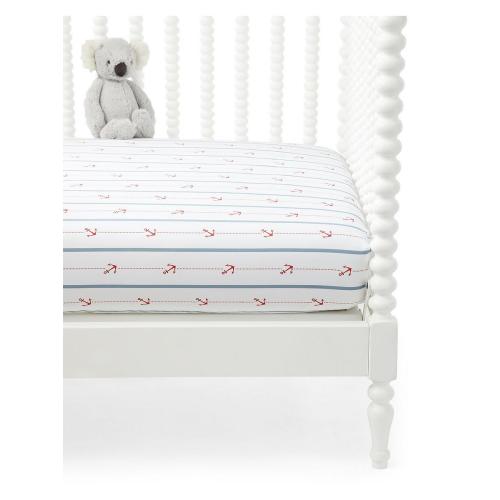 Borderline Stripe Crib Sheet | Serena and Lily