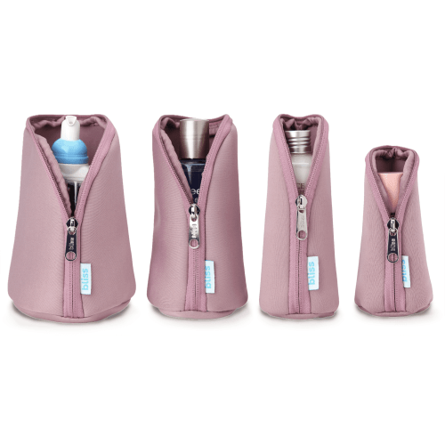 Bliss Travel Bottle Protector Set - 4 Pack Reusable Padded Travel Size Toiletries Pouch for Bottles
