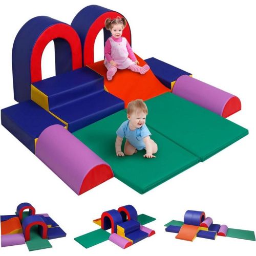 Kinder King Climb and Crawl Activity Play Set, Soft Foam Block for Climbing, Crawling and Sliding