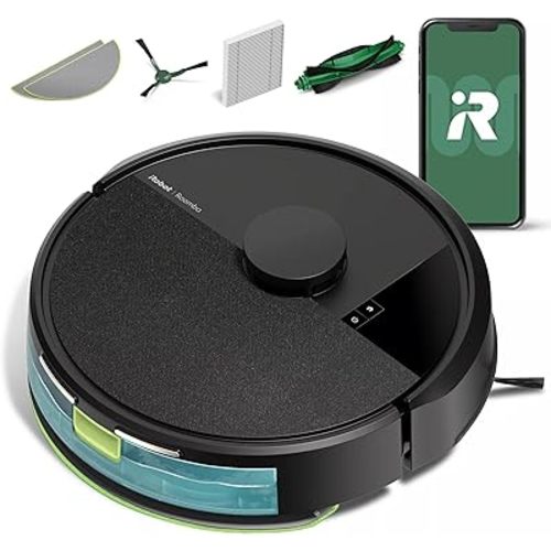 iRobot Roomba 105 Combo Robot Vacuum & Mop - Easy to use, Intense Power-Lifting Suction, LiDAR Navigation, Multiple Cleaning Modes, Avoids Mopping Carpets, Self-Charging