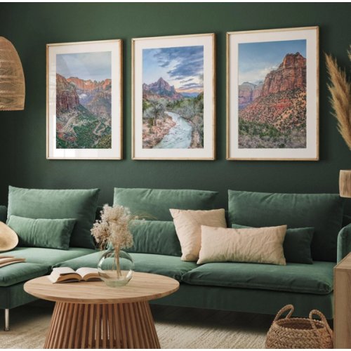 Zion Wall Art Set of 3 - National Park Fine Art Photography Print