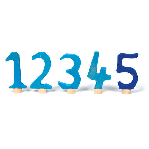 Birthday Number Set 1 to 5 Blue by Grimm's Spiel und Holz Design