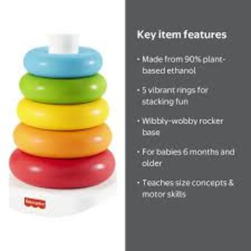 Fisher-Price Rock-a-Stack Ring Stacking Toy for Infants ...