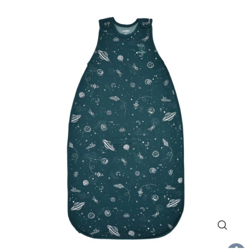 4 Season® Ultimate Baby Sleep Bag, Merino Wool & Organic Cotton, Space - GLOW IN THE DARK