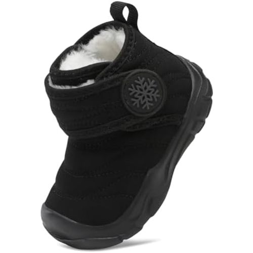 Baby Winter Warm Shoes Cozy Fleece Snow Boots Boys Girls Infant First Walking Shoes Water Resistance Booties