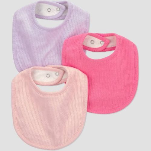 Carter's Just One You® Baby Girls' 3pk Bibs - Pink/Purple