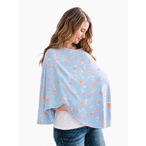 Copper Pearl Nursing Cover, Multi-Use Cover for Baby Girl or Boy, Car Seat Cover, Stroller Cover & Breastfeeding Cover Up for Women, Clementine
