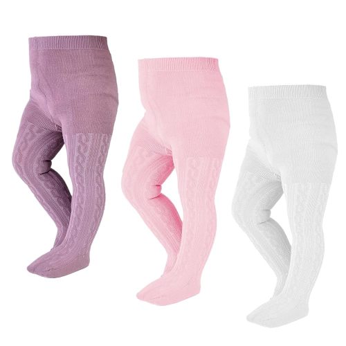 EPEIUS Baby Girl Tights Thick Cable Knit Leggings Stockings Cotton Pantyhose for Newborn Infant Toddler 3/4/5/6 Pack