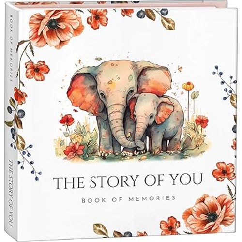 Keepsake Memory Book for Baby Boy Girl, First 5 Year Baby Book, Milestone Book That Captures Every Significant Event From Birth to Age 5, Gender Neutral Journal Scrapbook Photo Album