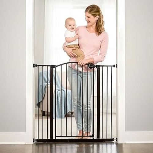 Regalo Safety 36" Extra Tall Home Accent Arch Baby Gate with Door, Pressure Mount for Doorways & Bottom of Stairs, Babies, Toddlers & Pets, Tested & Trusted, American Designed, Family Owned