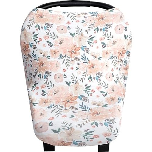 Copper Pearl Multi-Use Cover: Car Seat & Stroller Cover for Sun - Stretchy Fabric, All-Season Use, Stylish Designs, Easy Access for Moms - Autumn