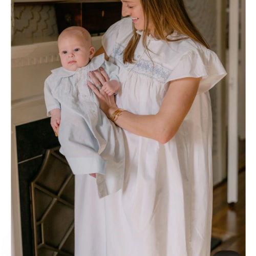 EMILY COTTON SMOCKED NIGHTGOWN – Lenora Blue
