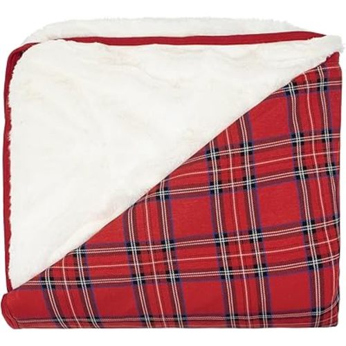Little Sleepies Cloud Blanket, Soft Viscose from Bamboo Toddler & Baby Blanket for Boys & Girls, Lightweight, Perfect for Hot Sleepers, 65" x 85", Oversized (Holiday Plaid)