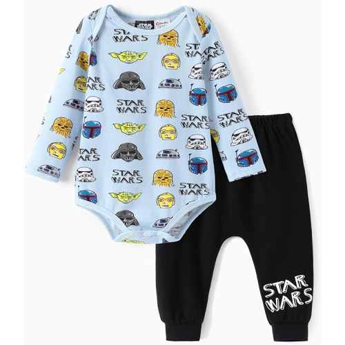 Disney Winnie the Pooh Yoda Minnie Mouse Creeper Bodysuits Baby Girl/Boy Organic Cotton Long Sleeve Fall Outfits 0-18 Months