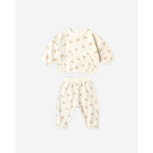 Waffle Slouch Set || Marigold – Quincy Mae || 12 months
