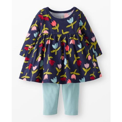 Baby Long Sleeve Pocket Dress & Leggings Set 0-3 mos.