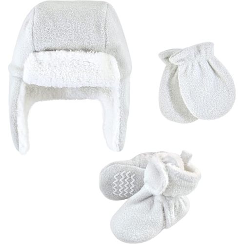 Hudson Baby Trapper Hat, Mitten and Bootie Set (0-6 months)