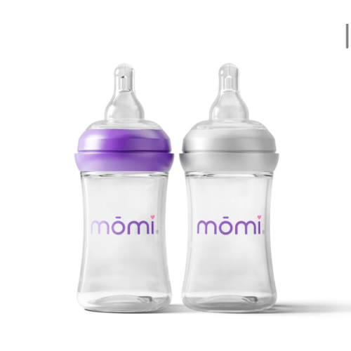 mōmi breast-like bottle sets, 4oz glass