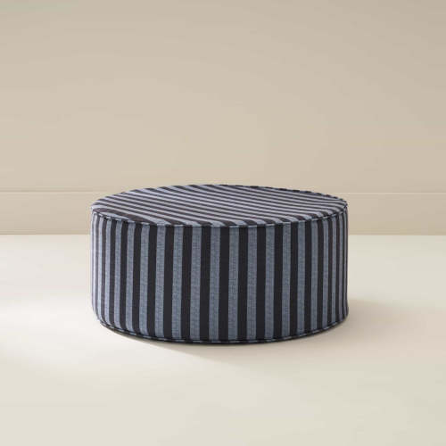 Blue Striped Ottoman | Bennett | House of Noa