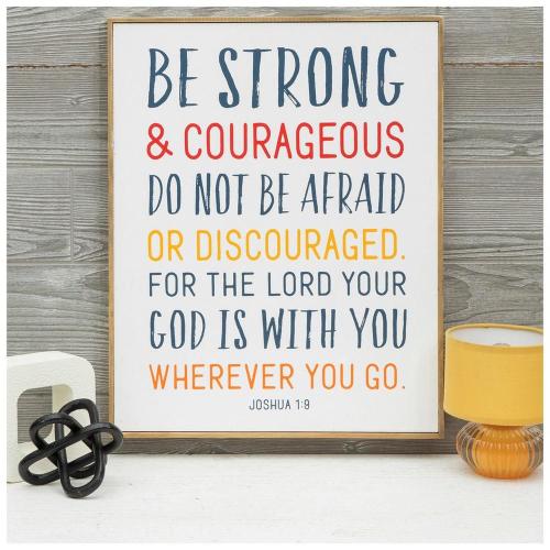 Joshua 1:9 Wood Wall Decor