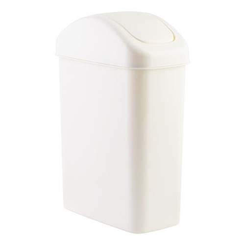 Lustroware 7.2 gal. White Swing-Lid Trash Can | The Container Store