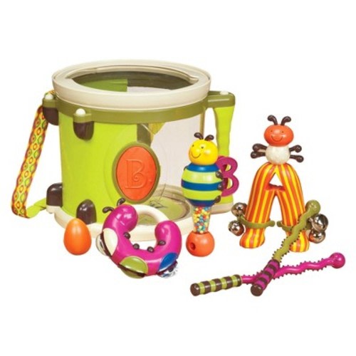 B. toys Toy Drum Set 7 Instruments - Parum Pum Pum: Music Percussion, Social Skills, Fine Motor Development