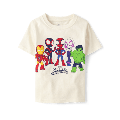 Toddler Boys Spidey And Friends™ Graphic Tee - Cream