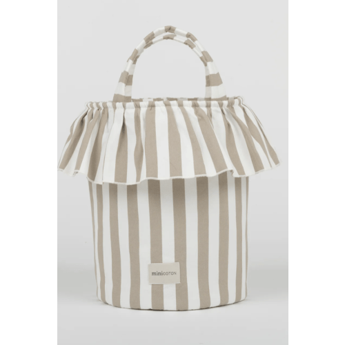 Basket Rayas - Oak + White - PRE ORDER · Minicoton