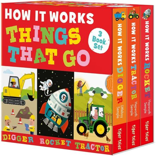How it Works: Things That Go 3-Book Boxed Set: Digger; Rocket; Tractor