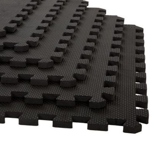 Foam Mat Floor Tiles, Interlocking EVA Foam Padding by Stalwart - Soft Flooring for Exercising, Yoga, Camping, Kids, Babies, Playroom - 6 Pack