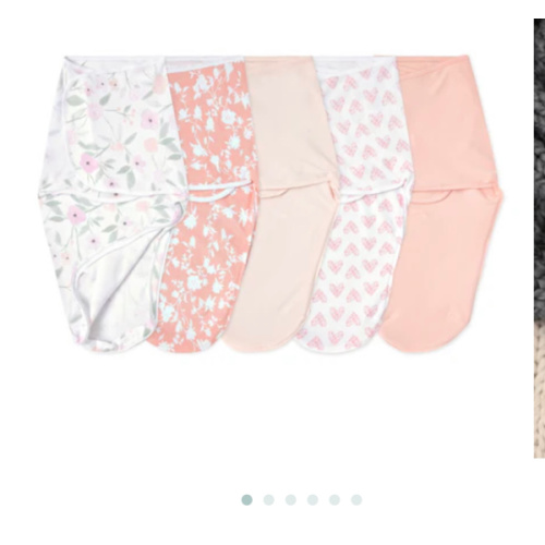 aden + anais floral baby cotton easy swaddle size 0-3 months