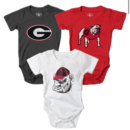University of Georgia Infant Bodysuit 3-Pack