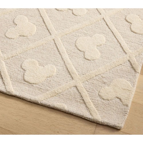 Diseny Mickey Mouse Lattice Rug Hand Tufted Area for Bed Room Rug for kid room