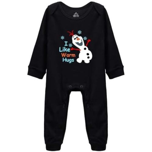 GKrepps Snowman Graphic, I Like Warm Hugs Baby Long Sleeve Bodysuit