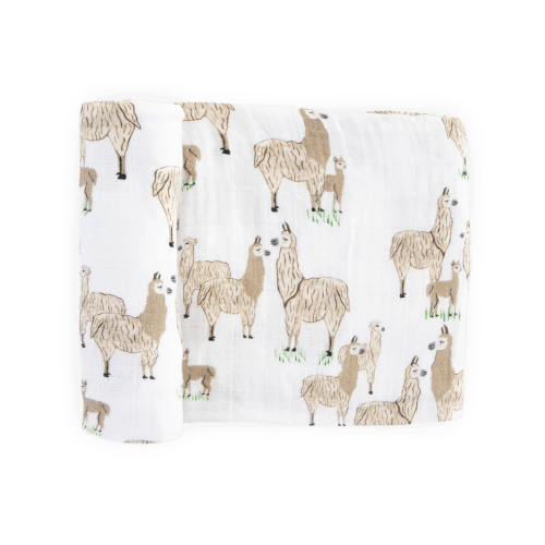 Cotton Muslin Swaddle Blanket - Llama Llama