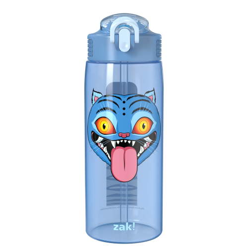 Zak Designs 25oz Park Water Bottle, Blue, Leak-proof, Durable Plastic