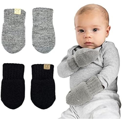 Funky Junque Newborn Baby Winter Mittens – Fleece Lined No-Thumb Infant Mittens for Babies 0–9 Months Baby Essentials