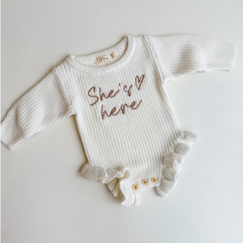 Heart Frill Romper | Petite + Co | The Honey and Bro Co – The Honey and Bro Co.