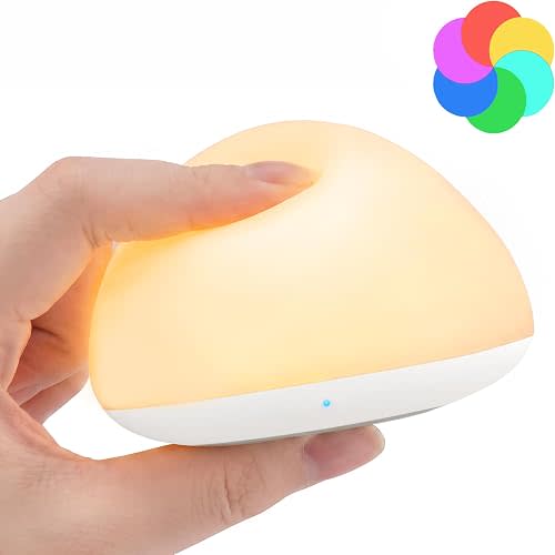 Night Light, 4 Dimmable Brightness 8 Color Changing, 1H Timer Bedside Lamp
