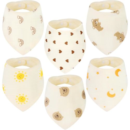 Accmor Muslin Baby Bibs, Soft Baby Bandana Drool Bibs for Baby Girls Boys, Bib for Drooling Teething
