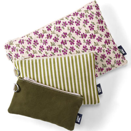 Zip Canvas Pouch 3 Pack | Lands' End