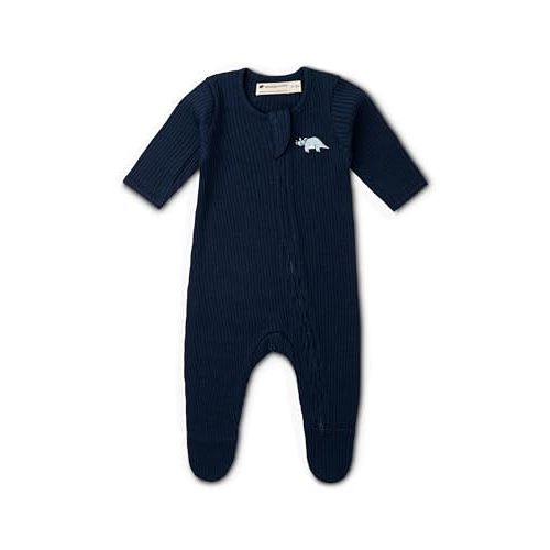 monica + andy Double Zipper One Piece, 100% Organic Baby Clothes for Girls & Boys, Unisex, Preemie, Newborn & Infant Sizes