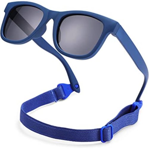 COASION Bendable Flexible Polarized Newborn Baby Sunglasses with Strap for Infant Boys Girls Age 0-12 Months CA8042