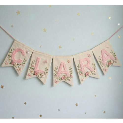 Pastel Rainbow name bunting , Personalised nursery bunting ,Custom name banner, Felt party garland baby shower gift , Happy Birthday Banner