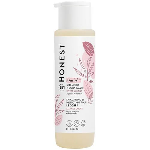 The Honest Company 2-in-1 Cleansing Shampoo Body Wash Gentle for Baby Naturally Derived, Tear-free, Hypoallergenic, Citrus Vanilla Refresh, 18 fl oz