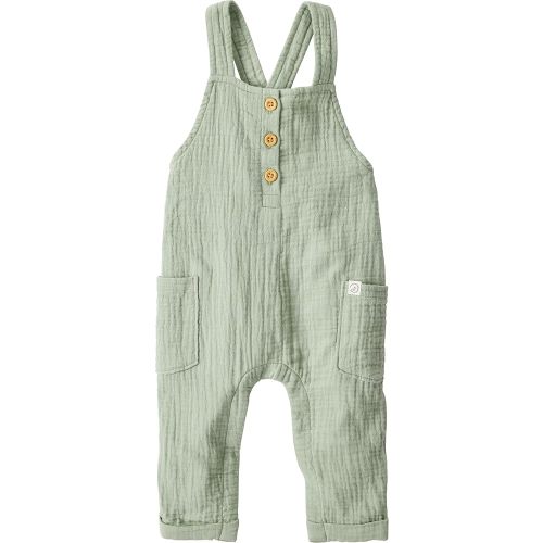 little planet by carter's Baby Organic Cotton Gauze Overall, Moss Green, 6M
